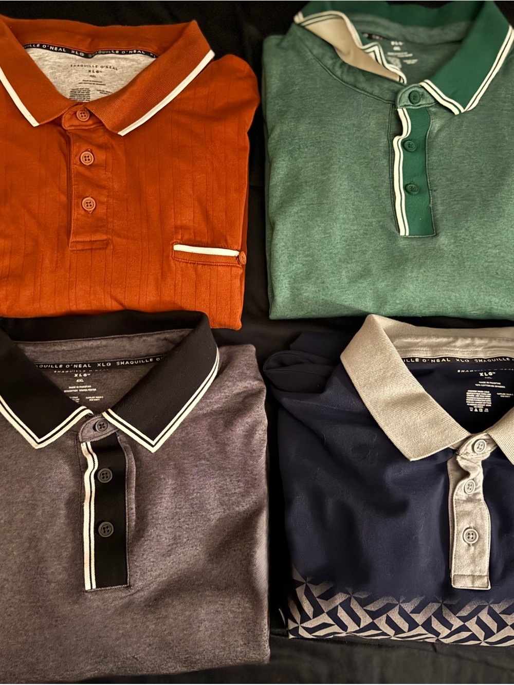 Men's Polo Pack — Green, Rust, Gray & Navy Classic Collars